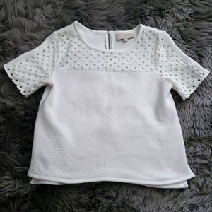 Loft White Cotton Top